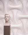 Erwin sculpture and wall