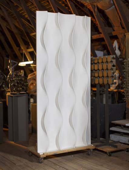 Design 6 sculpture in studio